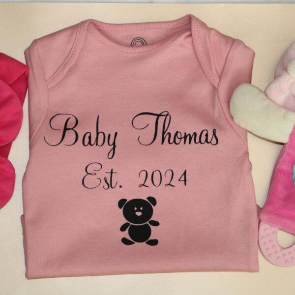 Baby Bear Personalised Baby Grow