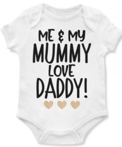 Me and Mummy Love Daddy Baby Grow