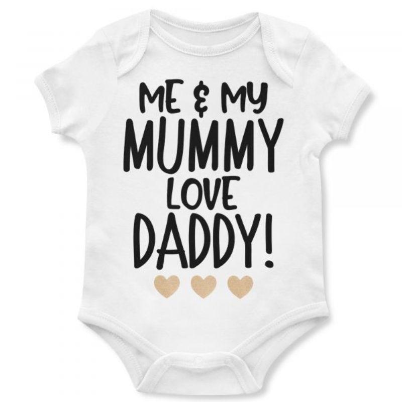 Me and Mummy Love Daddy Baby Grow