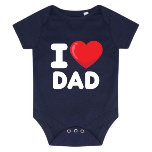 I Love Dad Baby Grow - Navy Blue