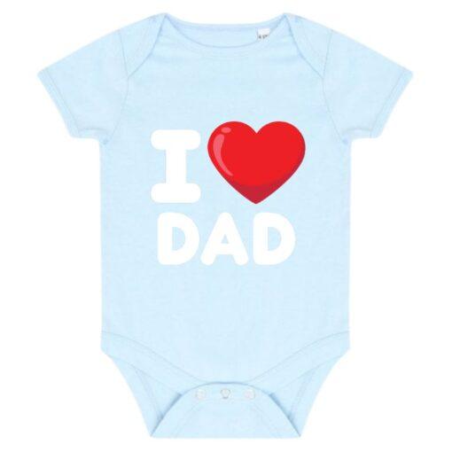 I Love Dad Baby Grow - Pale Blue