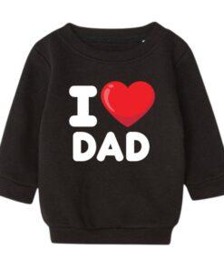 I Love Dad Black Baby Jumper