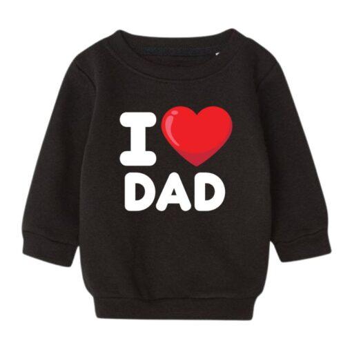 I Love Dad Black Baby Jumper