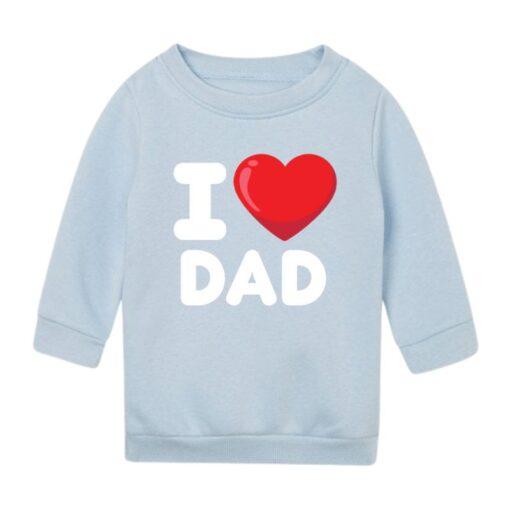 I Love Dad Dusty Blue Baby Jumper