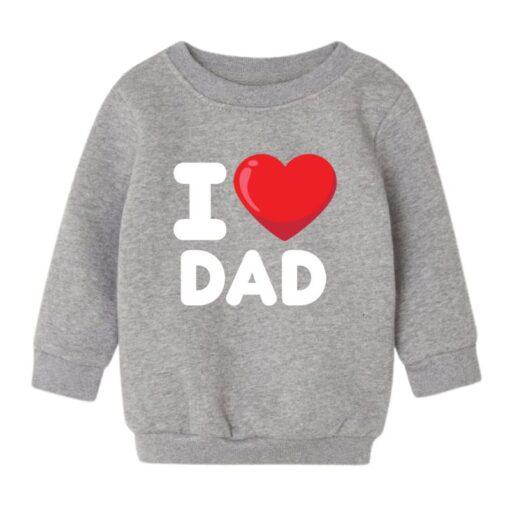 I Love Dad Grey Baby Jumper