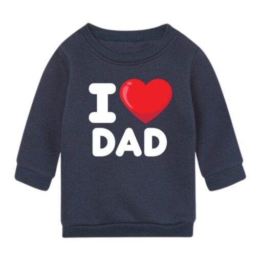 I Love Dad Navy Blue Baby Jumper