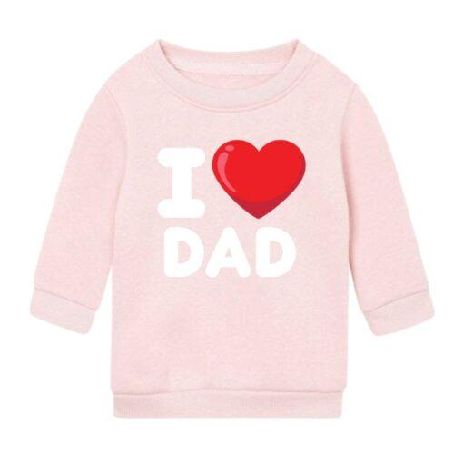 I Love Dad Soft Pink Baby Jumper