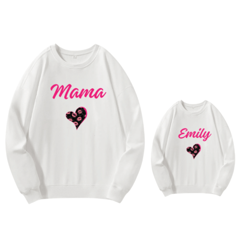 Personalise Mama and Me Sweater - White