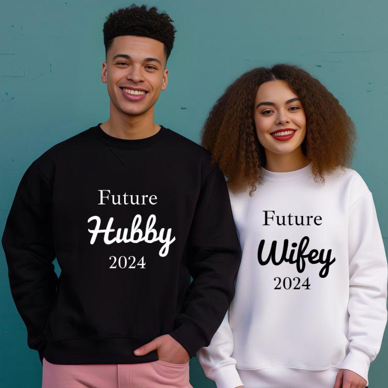 Personalised Matching Hubby and Wifey Sweaters