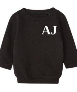 Custom Baby Jumper With Initials - Black