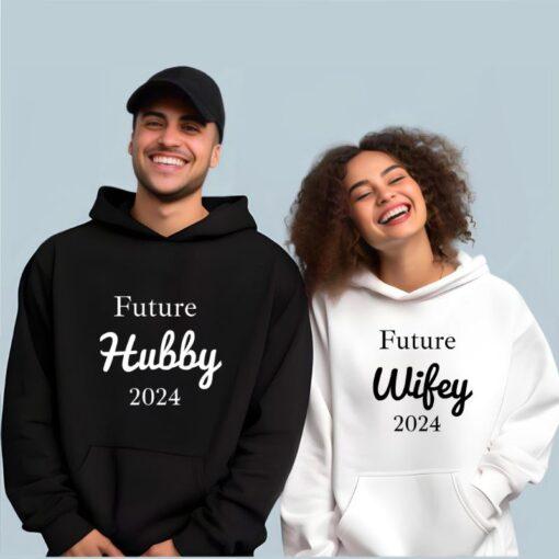 Personalised Matching Future Hubby and Wife Hoodies